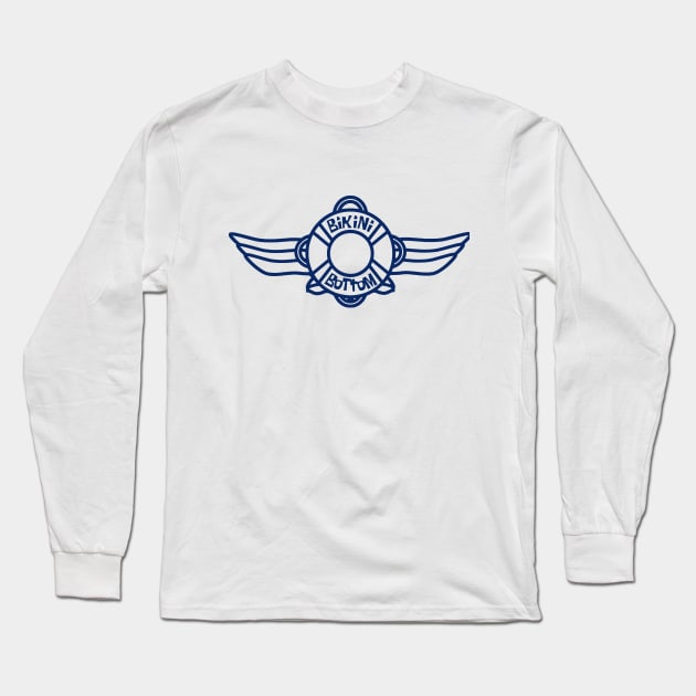 Bikini Bottom navy symbol - light Long Sleeve T-Shirt by tamir2503